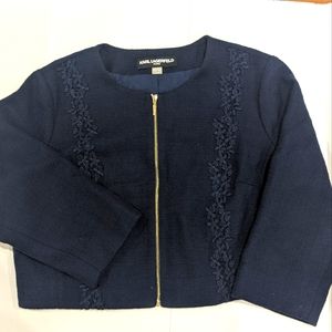 Karl Lagerfeld Paris navy 3/4sleeves jacket size L